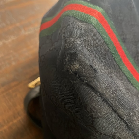 Gucci Black Tote with Signature Stripes - Picture 8 of 10